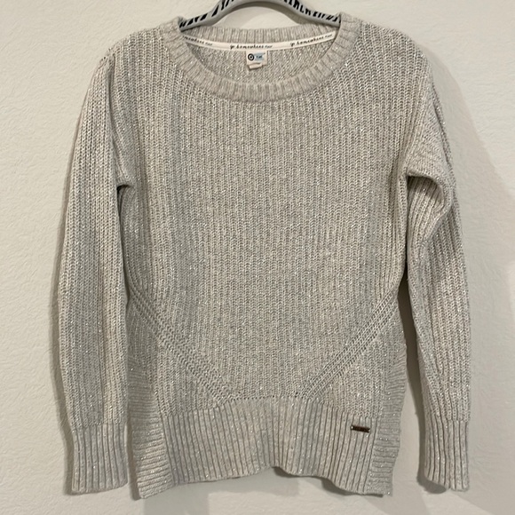 Tom’s at Target Women’s Sweater Small Grey & Shimmer Cotton & Wool Contemporary - Picture 1 of 13